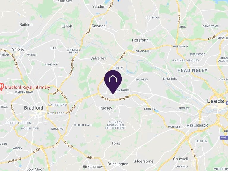estate agents pudsey map-image